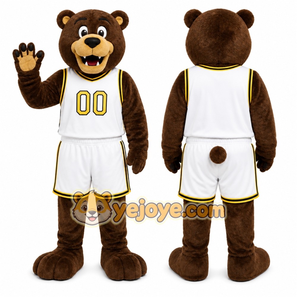 Brown Bear Mascot Costume for Sports Events