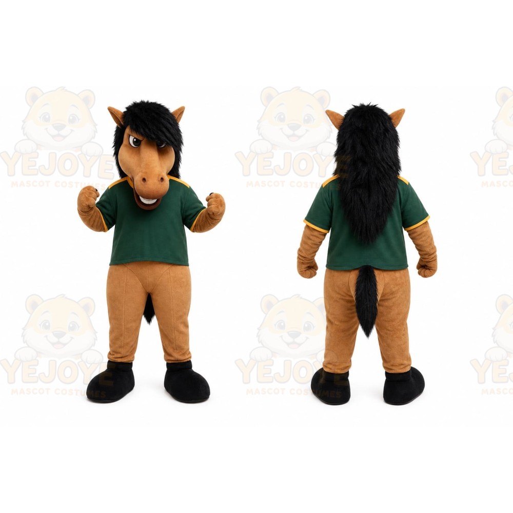 Brown Horse Mascot Costume for Sports Events