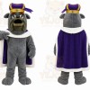 Gray Bulldog Mascot Costume for School Events