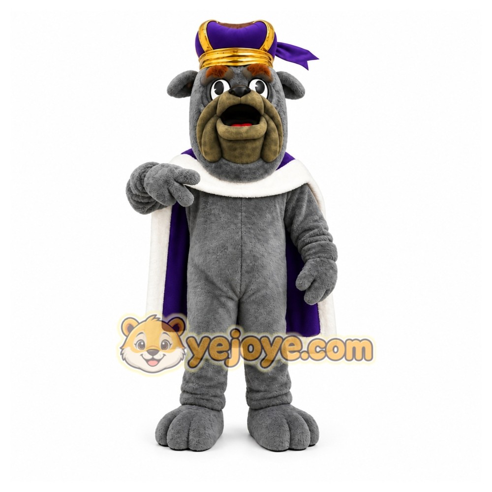 Gray Bulldog Mascot Costume for School Events Gray Bulldog Mascot Costume for School Events