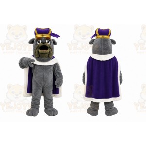 Gray Bulldog Mascot Costume for School Events