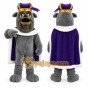 Gray Bulldog Mascot Costume for School Events