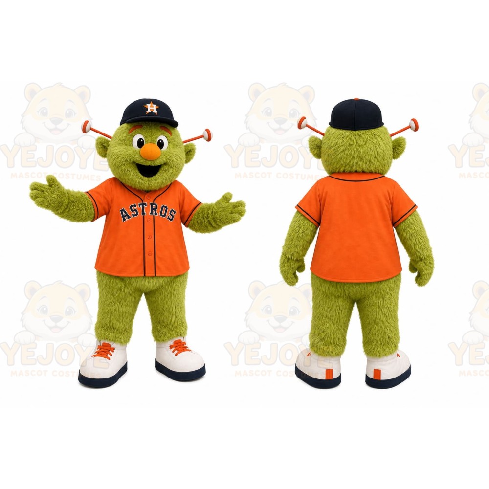 Green Alien Mascot Costume for Sports Events