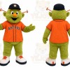 Green Alien Mascot Costume for Sports Events
