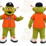 Green Alien Mascot Costume for Sports Events