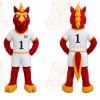 Red Unicorn Mascot Costume for Sports Events