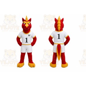 Red Unicorn Mascot Costume for Sports Events