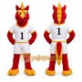 Red Unicorn Mascot Costume for Sports Events