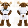 Brown Moose Mascot Costume for Sports Events
