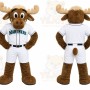 Brown Moose Mascot Costume for Sports Events