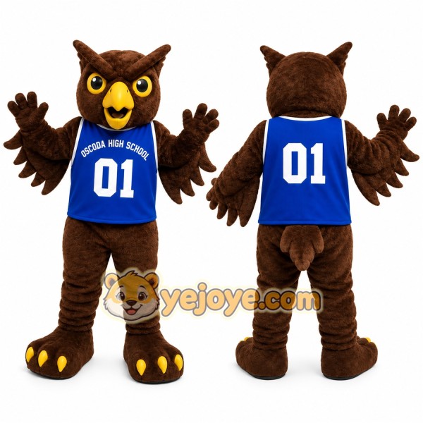 Brown Owl Mascot Costume for School Events