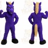 Purple Horse Mascot Costume for Sports Events
