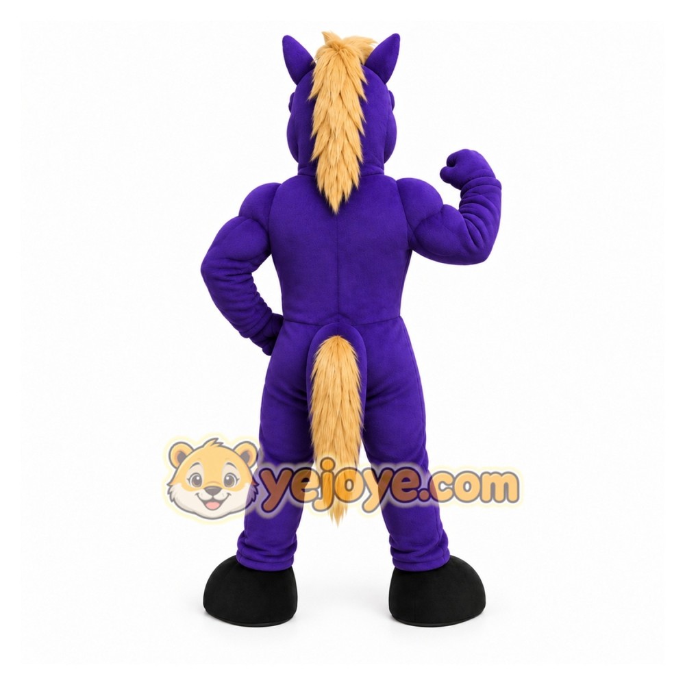 Purple Horse Mascot Costume for Sports Events Purple Horse Mascot Costume for Sports Events