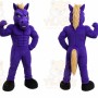 Purple Horse Mascot Costume for Sports Events