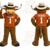 Brown Bull Mascot Costume for Sports Events