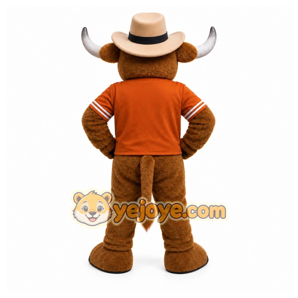 Brown Bull Mascot Costume for Sports Events