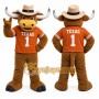 Brown Bull Mascot Costume for Sports Events