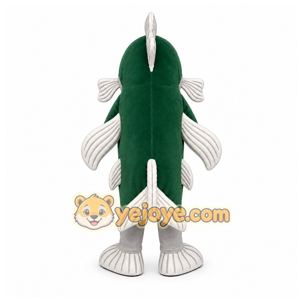 Green Catfish Mascot Costume for Events and Promotions Green Catfish Mascot Costume for Events and Promotions