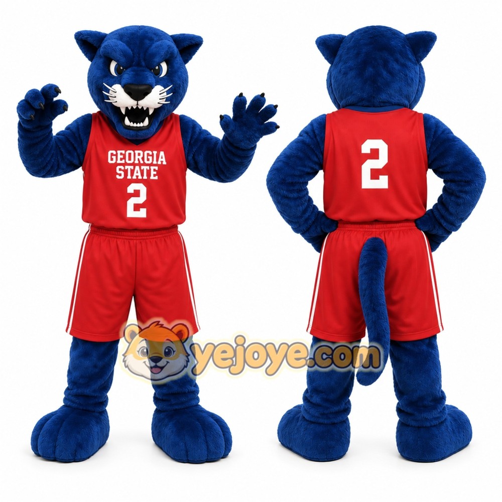 Blue Panther Mascot Costume for Sports Events Blue Panther Mascot Costume for Sports Events