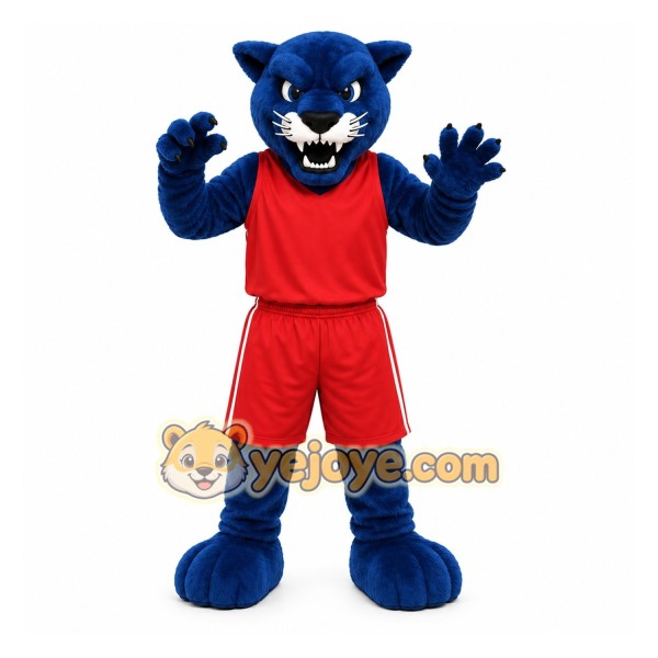 Blue Panther Mascot Costume for Sports Events