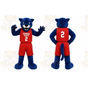 Blue Panther Mascot Costume for Sports Events