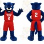 Blue Panther Mascot Costume for Sports Events