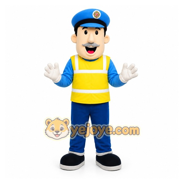 Blue Police Officer Mascot Costume for Corporate Events