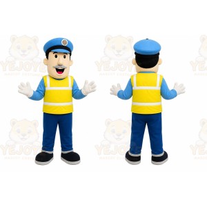 Blue Police Officer Mascot Costume for Corporate Events