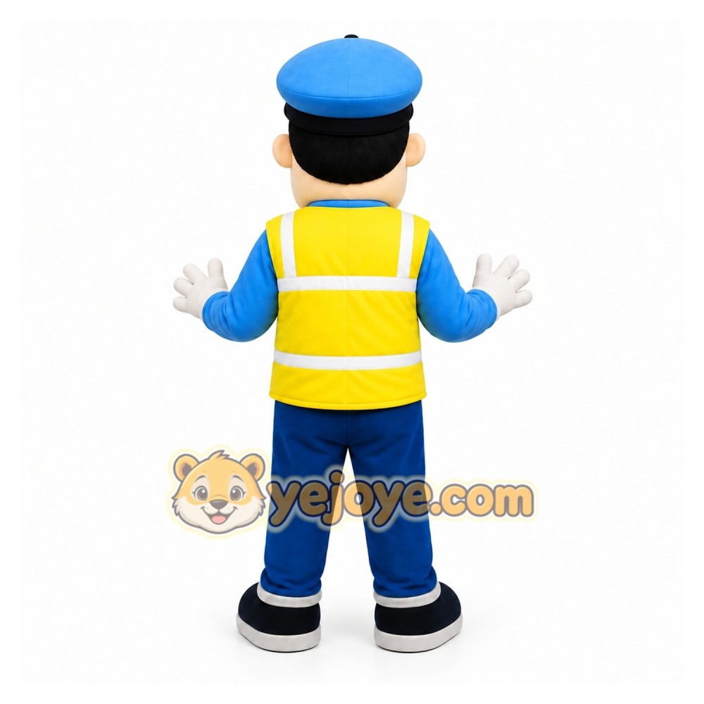 Blue Police Officer Mascot Costume for Corporate Events Blue Police Officer Mascot Costume for Corporate Events