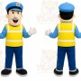 Blue Police Officer Mascot Costume for Corporate Events