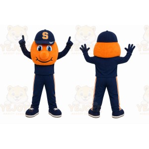 Orange Orange Fruit With Face Mascot Costume for School Events