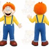 Orange Boy Mascot Costume for Children's Events