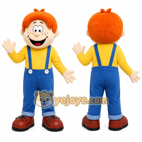 Orange Boy Mascot Costume for Children's Events