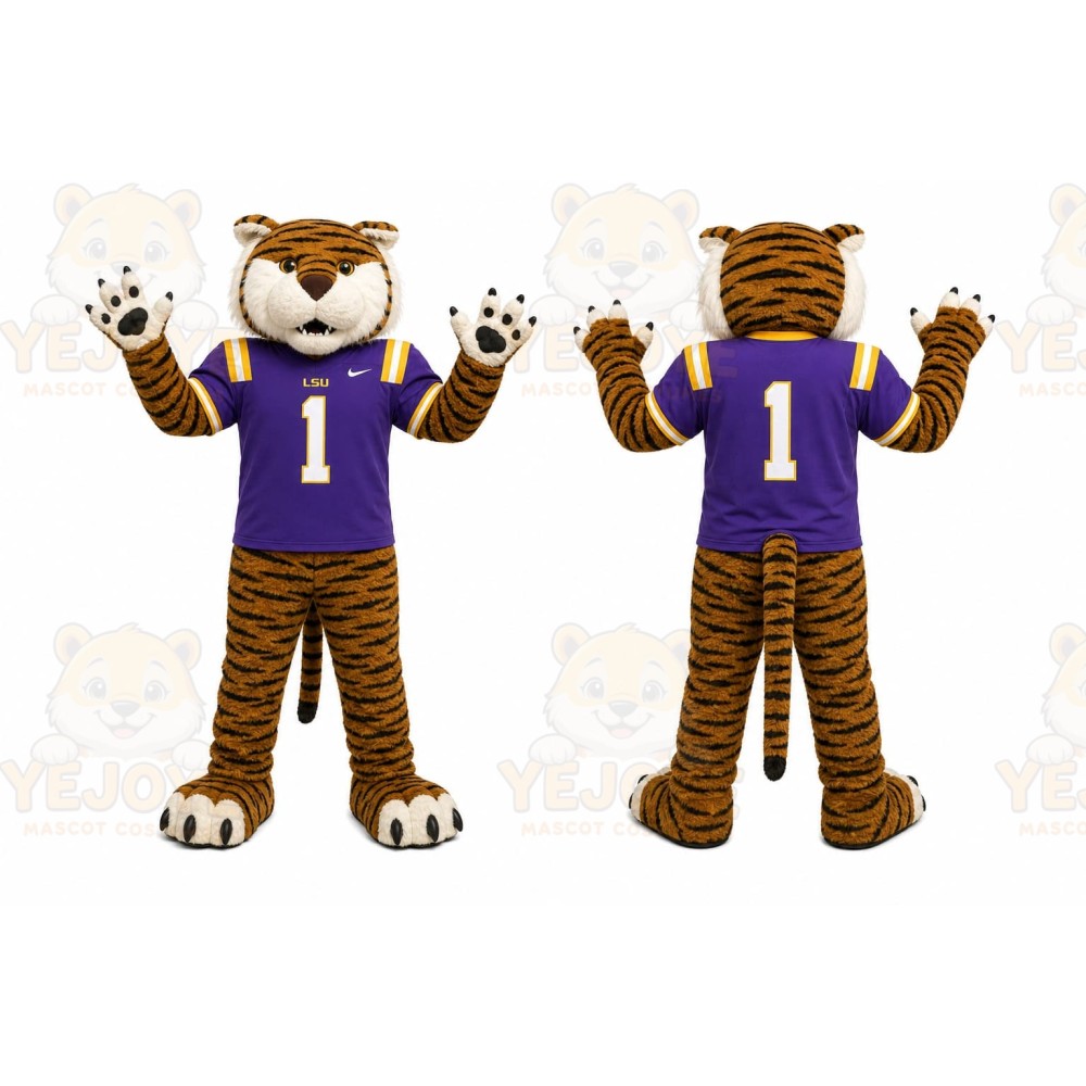 Brown Tiger Mascot Costume for Sports Events