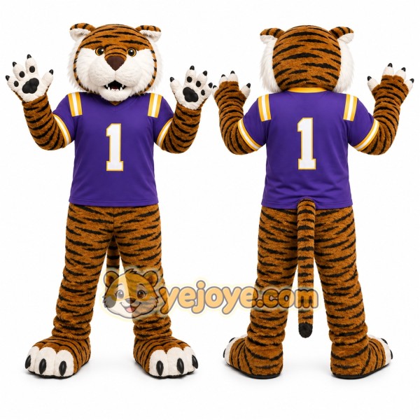 Brown Tiger Mascot Costume for Sports Events