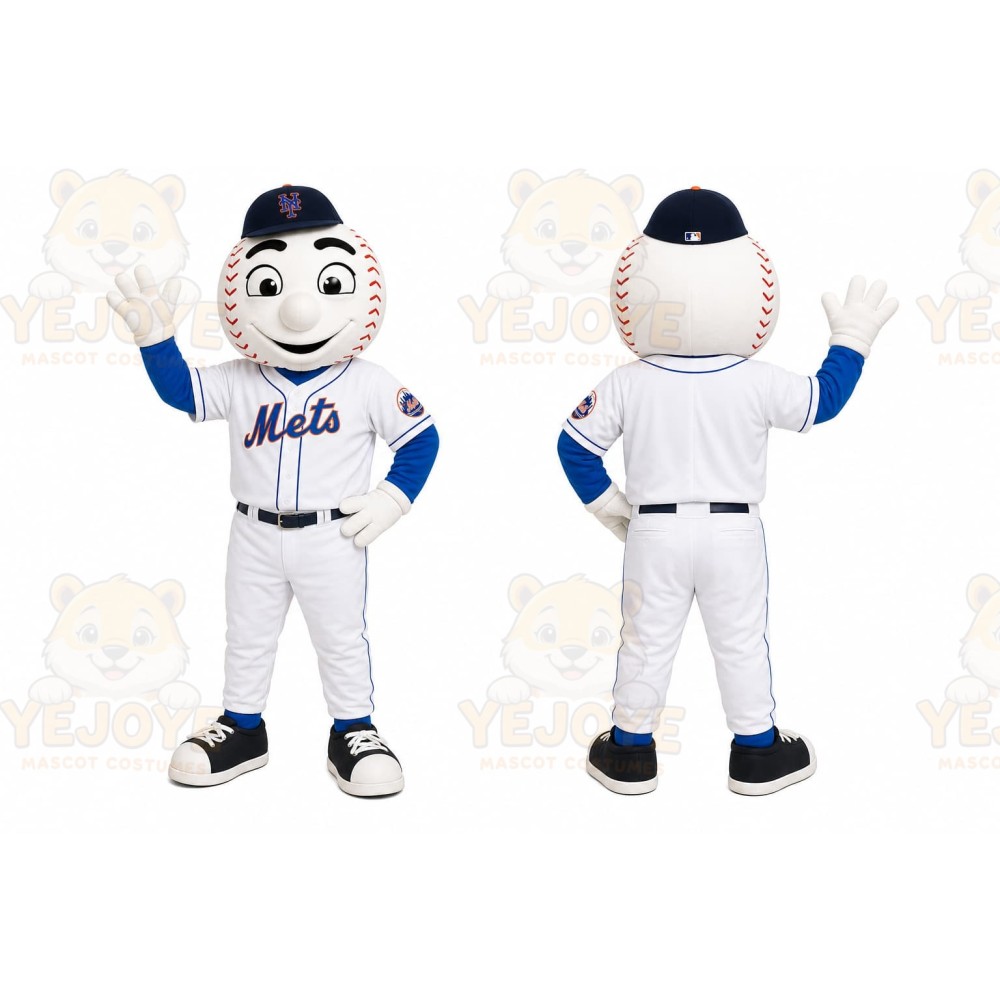White Baseball Mascot Costume for Sports Events