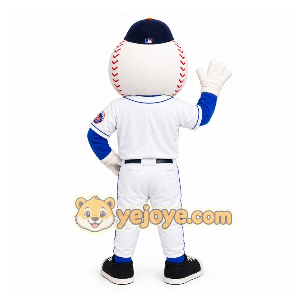 White Baseball Mascot Costume for Sports Events