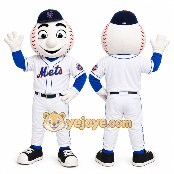 White Baseball Mascot Costume for Sports Events