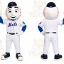 White Baseball Mascot Costume for Sports Events
