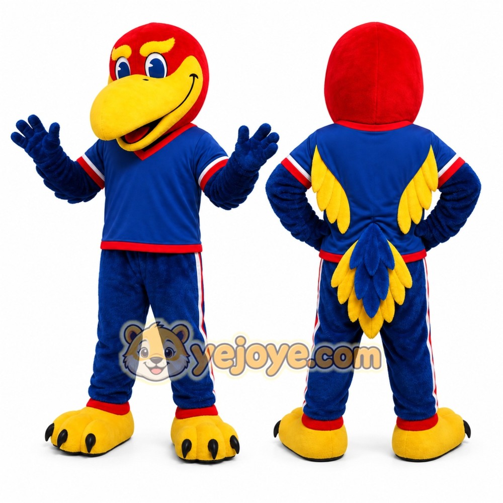 Blue Parrot Mascot Costume for Sports Events Blue Parrot Mascot Costume for Sports Events