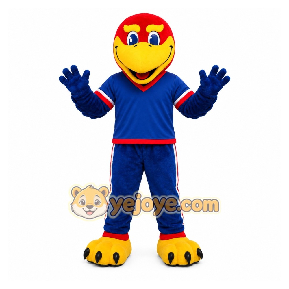 Blue Parrot Mascot Costume for Sports Events Blue Parrot Mascot Costume for Sports Events