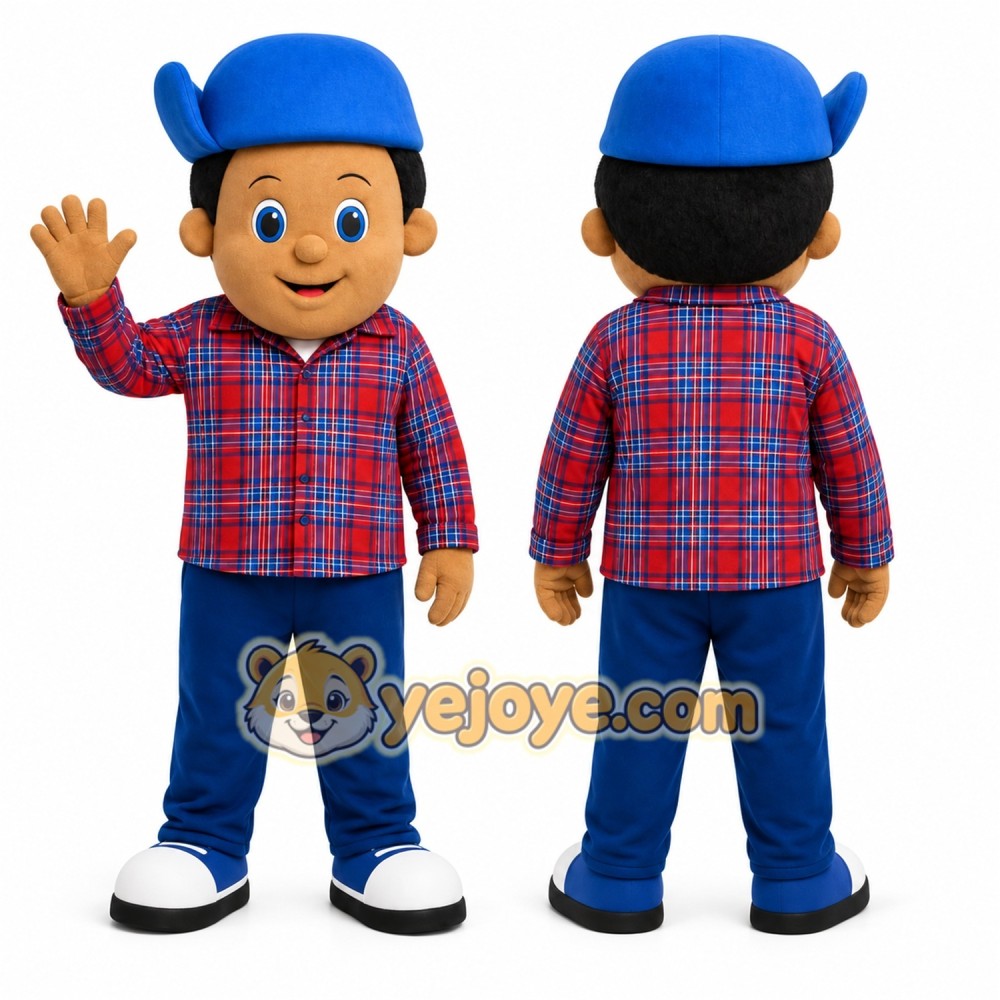 Blue Boy Mascot Costume for Children's Events