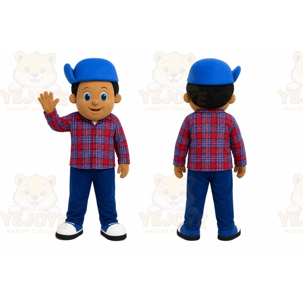 Blue Boy Mascot Costume for Children's Events