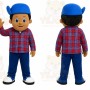 Blue Boy Mascot Costume for Children's Events