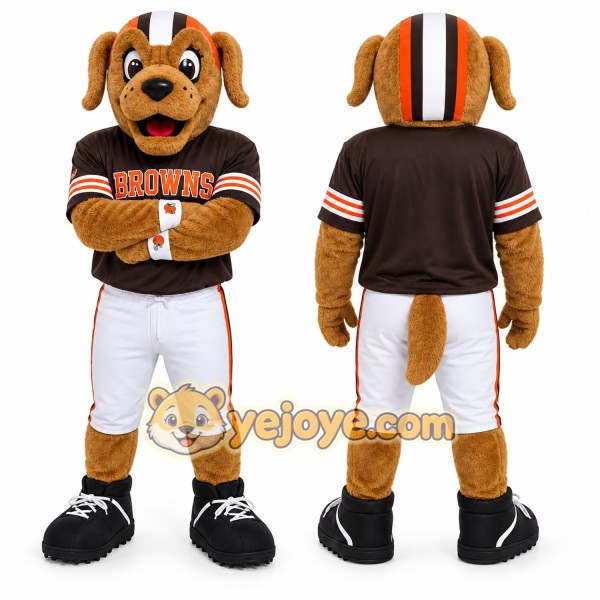 Brown Dog Mascot Costume for Sports Events