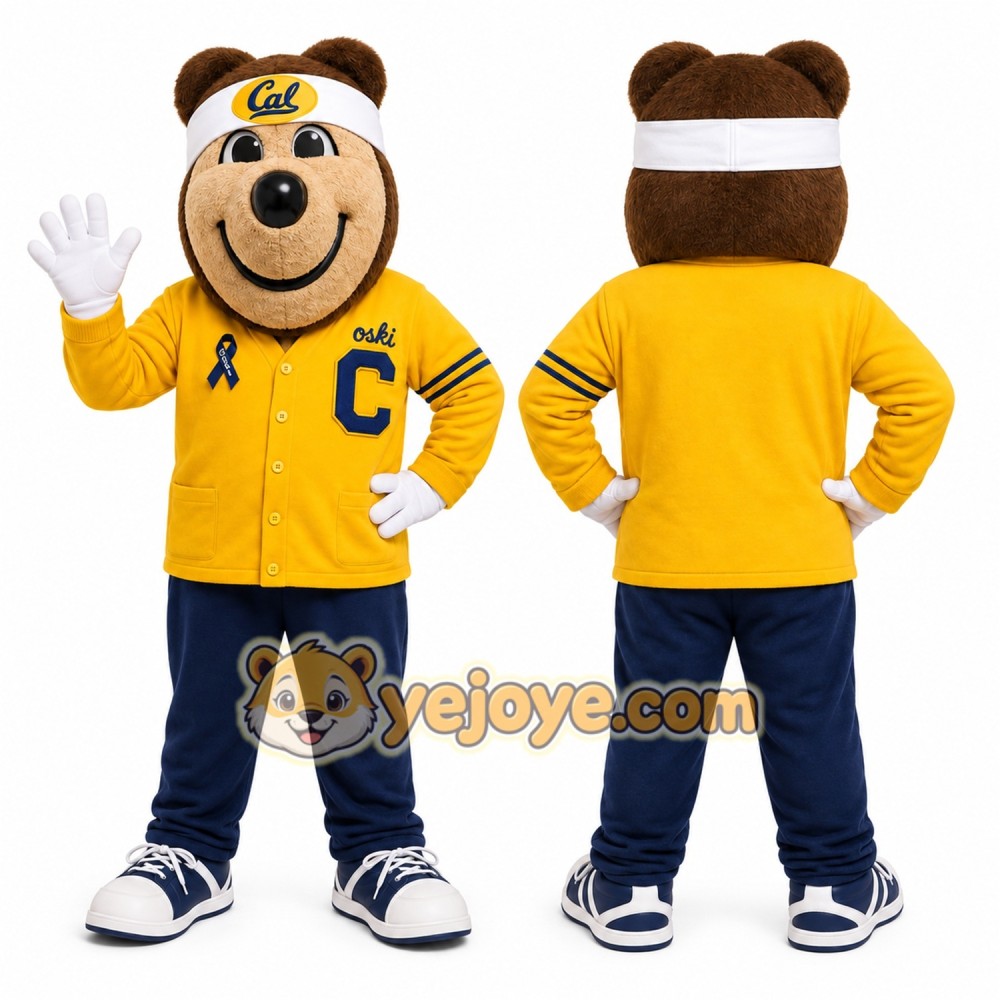 Yellow Bear Mascot Costume for Sports Events Yellow Bear Mascot Costume for Sports Events