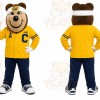 Yellow Bear Mascot Costume for Sports Events