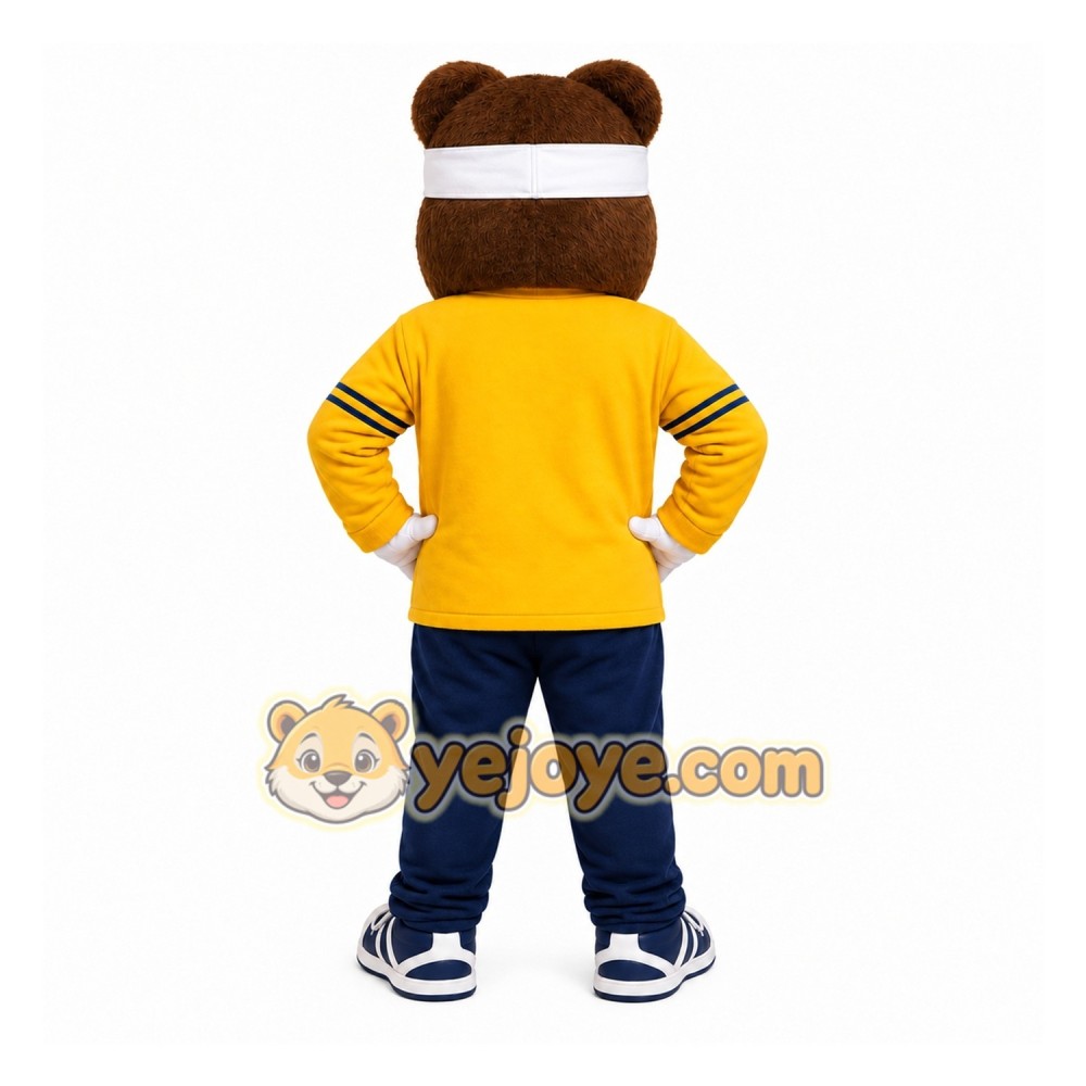Yellow Bear Mascot Costume for Sports Events Yellow Bear Mascot Costume for Sports Events