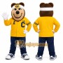 Yellow Bear Mascot Costume for Sports Events