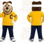 Yellow Bear Mascot Costume for Sports Events